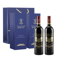 路易拉菲(LOUIS LAFON)侯爵山谷干红葡萄酒 750ml 单支礼盒*2 礼袋