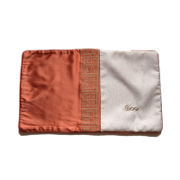 丽绣坊绣花拼接腰靠枕套 58*35CM