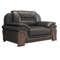 怡卓欧真皮沙发单人位张
