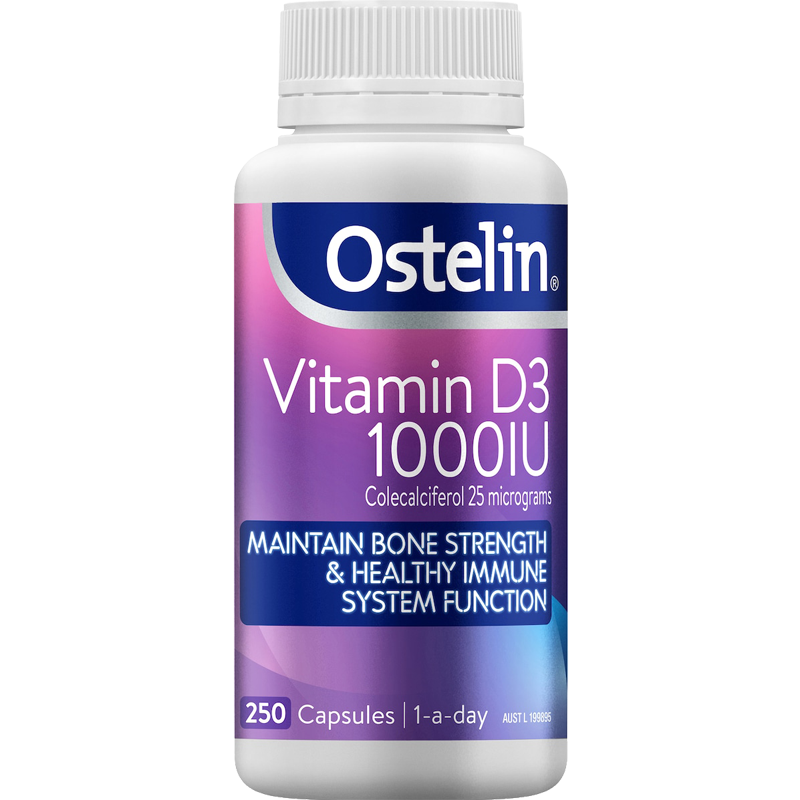 澳洲进口 ostelin 奥斯特林 VD 维生素D 1000iu 250粒 软胶囊 青少年成人孕妇中老年 澳大利亚