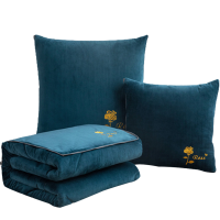 欧梦澜 两用折叠珊瑚绒午休抱枕被 50*50cm展开150*195cm 个