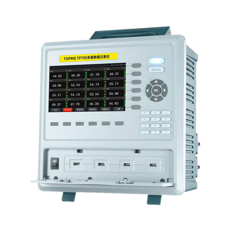 拓普瑞(TOPRIE)TP700多路温湿度测试仪无纸数据记录仪电压电流功率巡检数据采集 TP700-8通道(升级4G存储