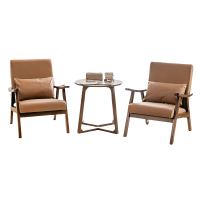 荺炬沙发椅2单椅+1茶几组