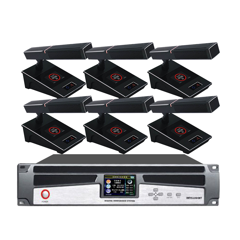 润普Runpu RP-9800P-6 有线手拉手集成解决方案(手拉手主机+主席单元+代表单元)会议话筒鹅颈麦