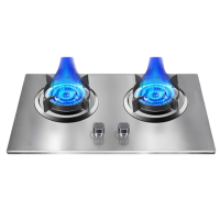 纳丽雅(Naliya)燃气灶双灶天然气家用液化气煤气灶嵌入式定时猛火_豪华大火玻璃款熄火保护