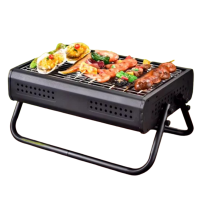 烧烤炉子家用闪电客烧烤架户外不锈钢折叠便携式野营室内无烟木炭烤肉炉