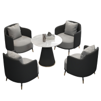 蕃蒂沙发组合一桌四椅套