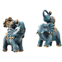 山之只 玄关装饰摆件大象葫芦 MZ0109 对