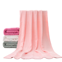 非草非木 成人加厚大浴巾 竹纤维加厚浴巾 柔润浴巾(70*140cm)条