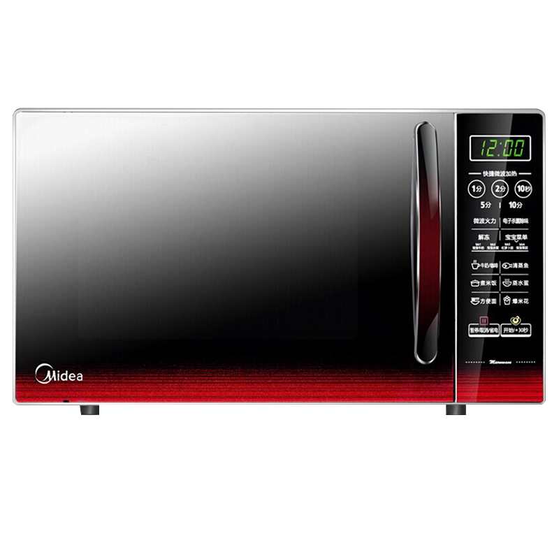 美的(Midea) 家用微波炉20升 平板式加热 智能蒸煮菜单EM7KCGW3-NR