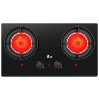 红日(RedSun)烟灶套装家用油烟机欧式顶吸抽油烟机红外线定时灶节能大火力烟灶组合 EX09F天然气