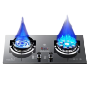 纳丽雅(Naliya)燃气灶双灶天然气家用液化气煤气灶嵌入式定时猛火_高配左猛火玻璃款熄火保护