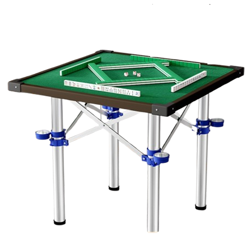 闪电客麻将桌家用折叠棋牌桌宿舍四方桌打牌手搓两用简易手动麻雀台桌子