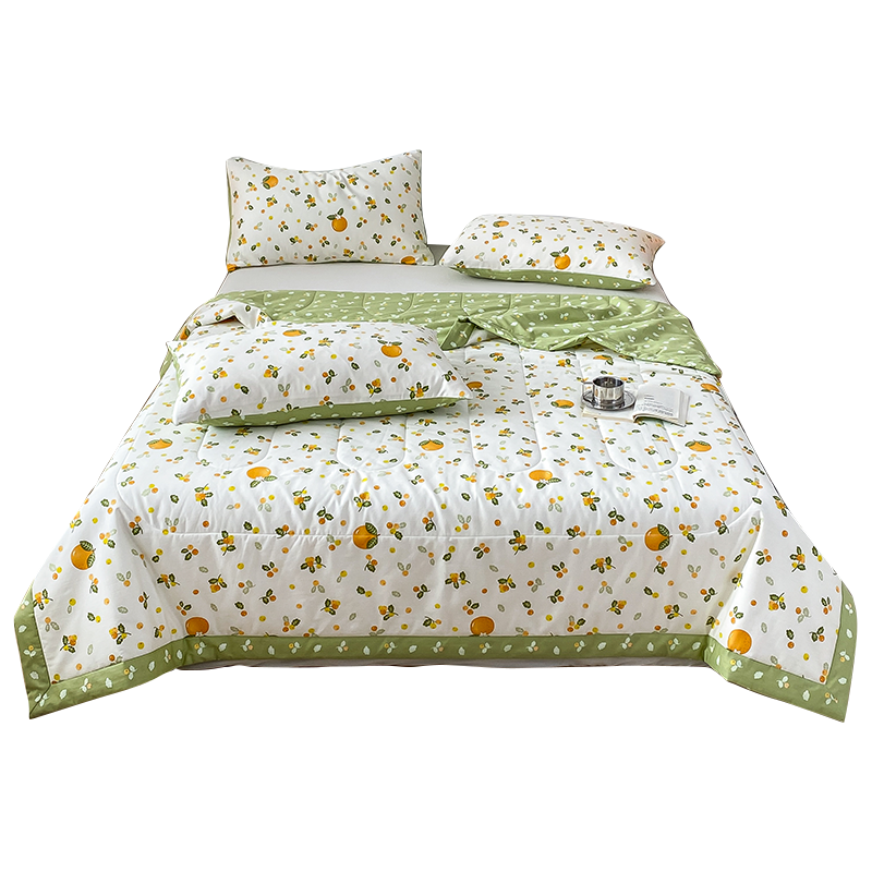 婵思 包边设计绗缝固定全棉夏凉被