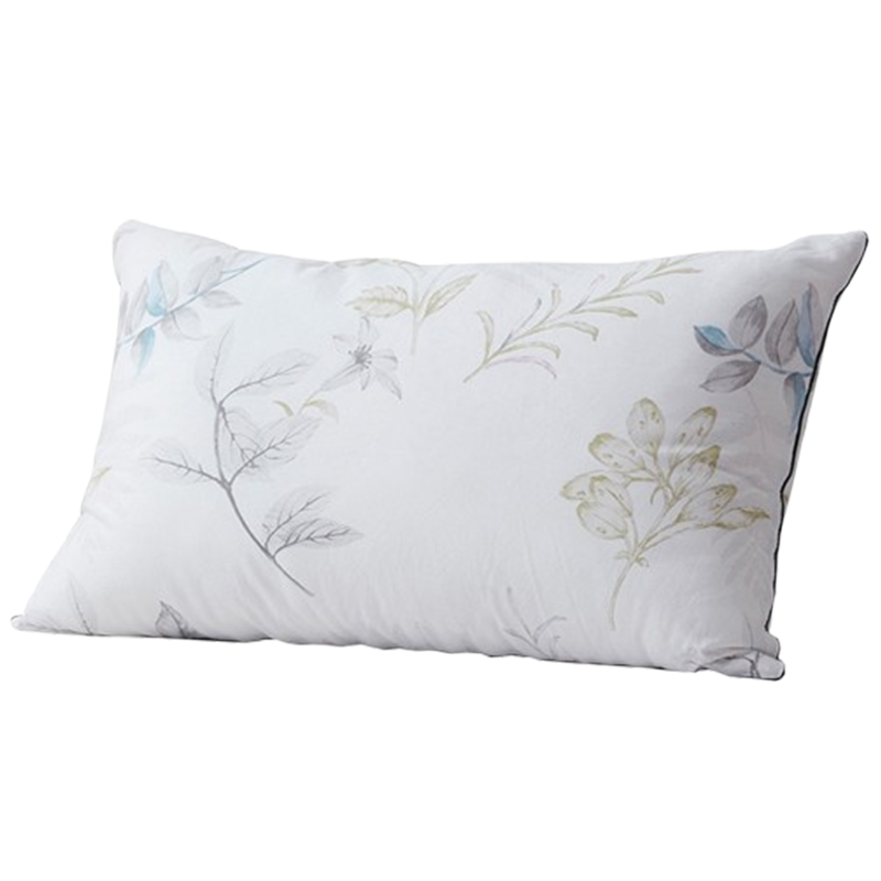 梦洁枕头美颂玻尿酸羽丝绒磨毛印花亲肤枕单个装48*74*26cm