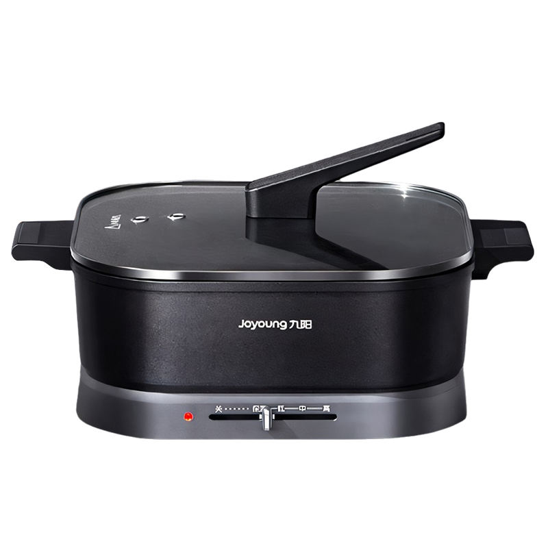 九阳(Joyoung) 电火锅 电煮锅 多功能料理锅涮烤锅电炒锅 6L大容量单锅 黑色 HG60-G110