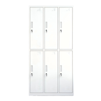 杭舍沐光 032#六门更衣柜 更衣柜员工柜 存放储物柜 铁皮柜 多门柜子 学校工厂宿舍浴室健身房更衣柜 带锁柜子