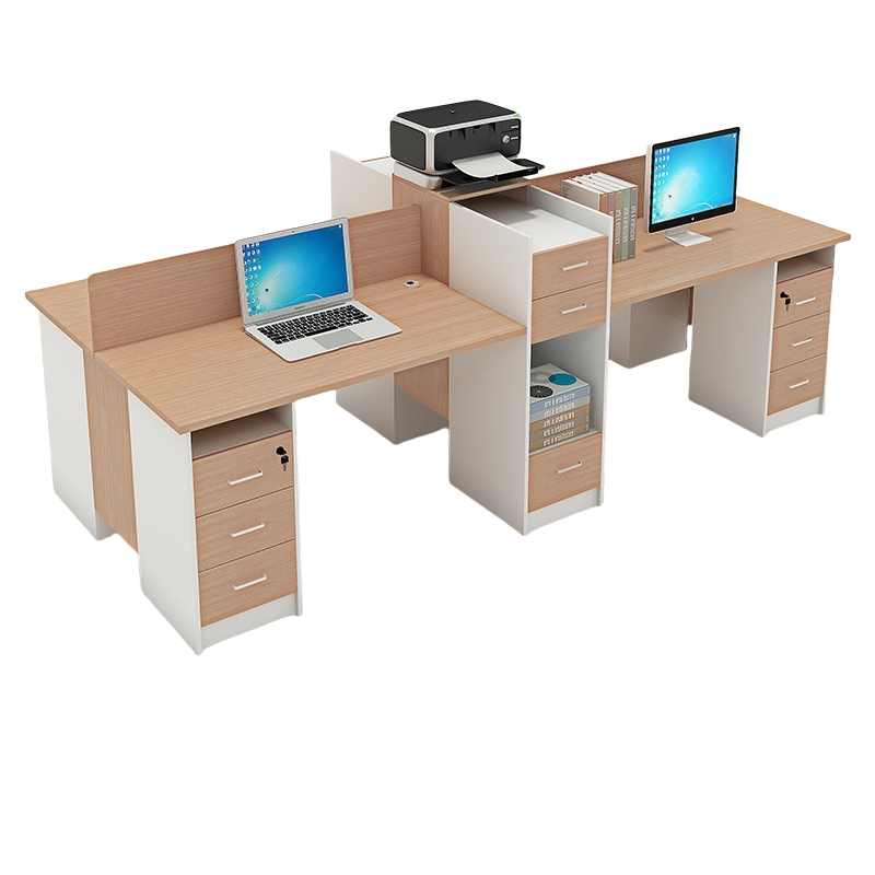 宜掌柜 职员办公桌 四人位带柜 张