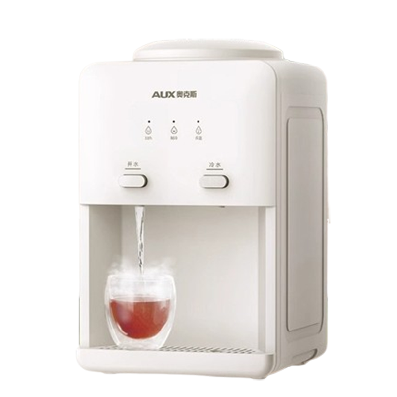 奥克斯(AUX)迷你饮水机台式家用小型桌面宿舍全自动智能新款mini矿泉水_尊享白-温热