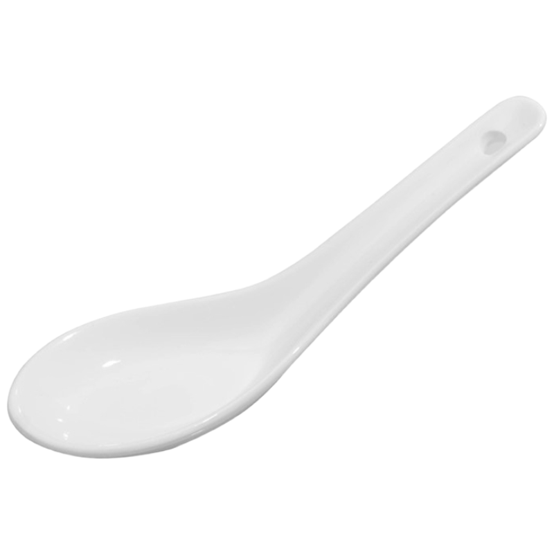 厨小姐汤勺纯白陶瓷平底勺CXJ-0140-2/个