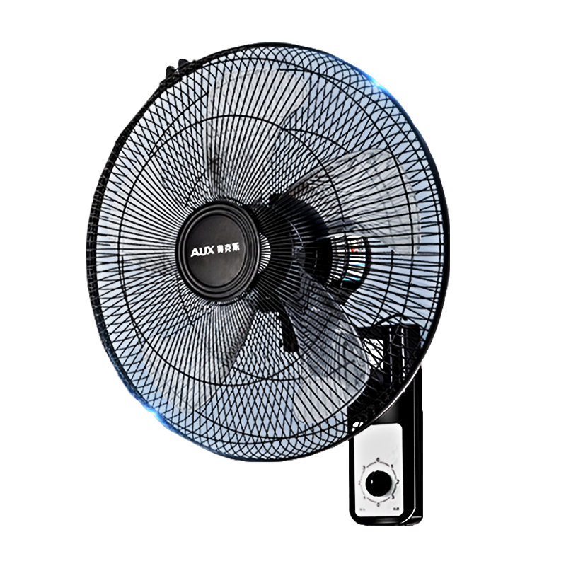 奥克斯(AUX)风扇壁扇挂壁式电风扇家用轻音遥控墙壁挂扇大风力工业商用 16英寸遥控款2米延长线