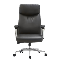 杭舍沐光 CM办公椅A35#,办公家具 电脑椅 家用皮椅 办公室老板椅 职员椅 可升降转椅 人体工学椅,优质皮椅 黑色