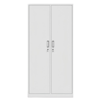 杭舍沐光 028#二门更衣柜 现代简约钢制二门更衣柜 员工宿舍 浴室 铁皮 储物柜子 办公室换衣柜 存包柜稳固环保 白色