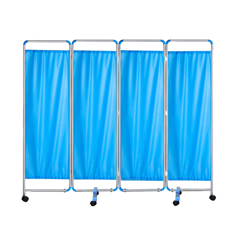 粤顺星304四折不锈钢屏风 管壁厚1MM 防水布不透光