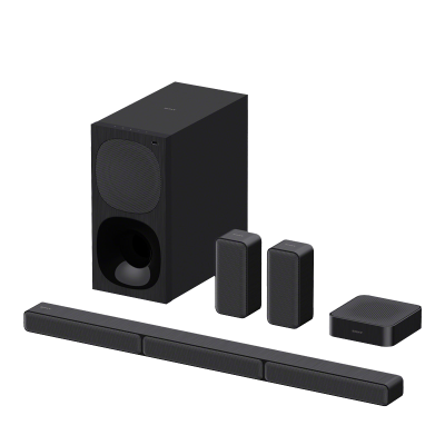 索尼(SONY) HT-S40R 5.1声道实体环绕电视回音壁SoundBar音响音箱后置环绕家庭影院客厅组合套装 黑色
