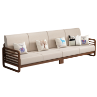 豫龙都实木沙发四人张