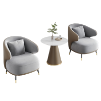 蕃蒂 会客沙发一桌二椅套