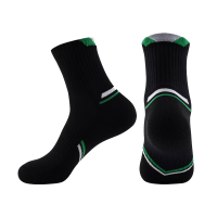 天富星 透气比赛训练运动袜子 减震 双
