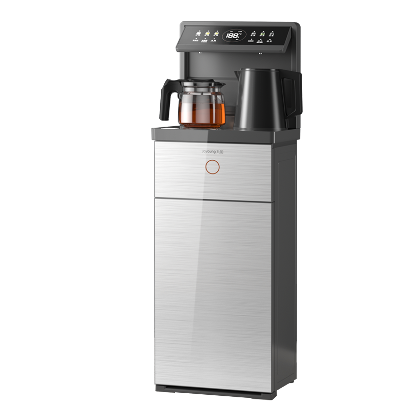 九阳茶吧机WH235(C)冷热版 家用智能立式饮水机 双壶双出口取水 大屏彩显可遥控 免安装折叠靠背