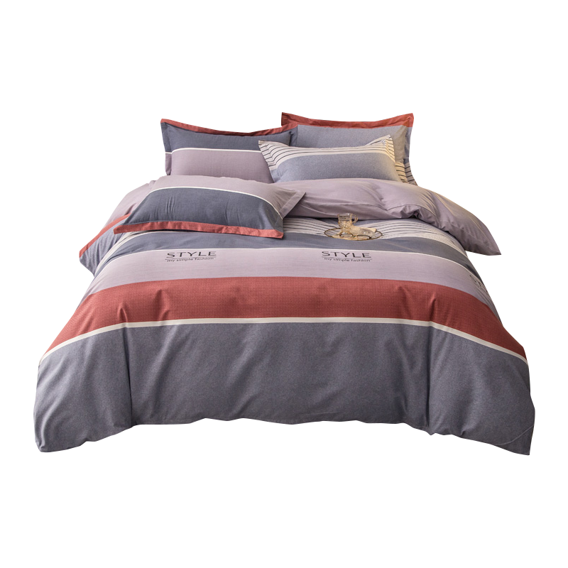 婵思 全棉磨毛格纹印花四件套200*230cm/TJ0KL02101166