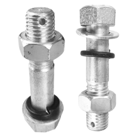 带孔防松螺栓4.8级 M20*110 螺栓热浸锌外六角4.8级螺栓光伏螺栓电力螺栓