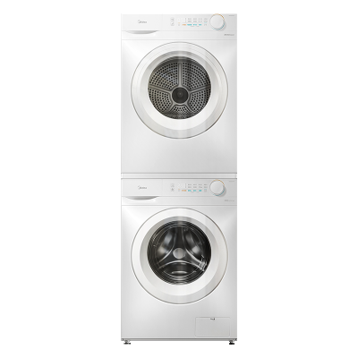美的(Midea)洗烘套装 10公斤滚筒洗衣机+热泵烘干机 毛屑过滤 MG100V11FPRO+MH100V11F