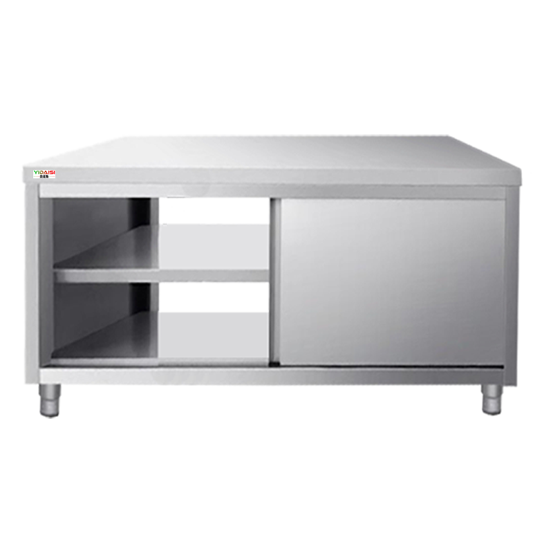 意黛斯 不锈钢双通工作柜 打荷台商用储物柜操作台双通工作台2000*700*800 YDS-3STG207 304材质