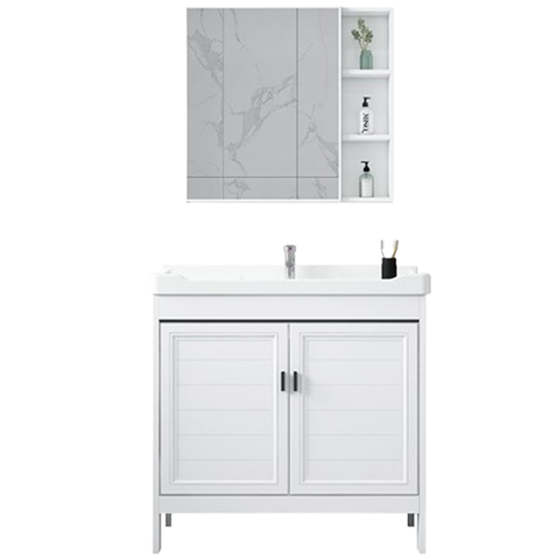 如华福禄落地式卫生间洗漱台阳台洗脸盆柜组合洗手台盆陶瓷一体面盆浴室柜卫浴家具