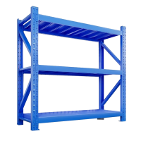 奇桄烁货架三层200*50cm蓝色组