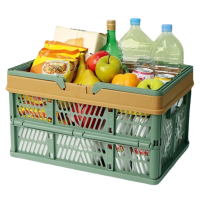 可折叠野餐篮ins超市购物篮菜买菜篮子大号春游手提篮日式买菜蓝