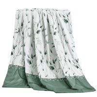 梦洁夏被家纺睡莲被羽丝绒双人被水洗抗菌青枝蔓200*230cm