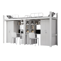 伊科飞特双人宿舍床4000*1000*2100mm+柜子套