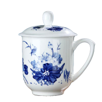 北国风光 荷塘情趣骨瓷会议杯 TS-0401 套