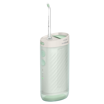 飞利浦(PHILIPS) 冲牙器 伸缩便携洗牙器 情侣款送男友/女友 生日礼物 含3款专业喷嘴小净瓶HX3331不焦绿