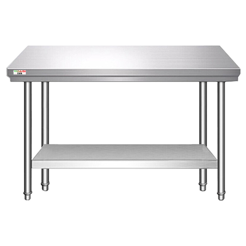 意黛斯 不锈钢双层工作台 厨房操作台置物架商用打荷台双层操作台1000*800*800 YDS-32T108 304材质