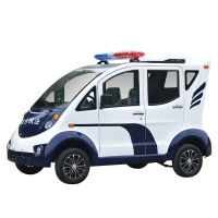 雷宾营区电动巡逻车四轮2排5座景区物业保安校园工厂治安巡查车双排