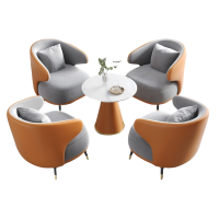 蕃蒂 会客沙发一桌四椅套