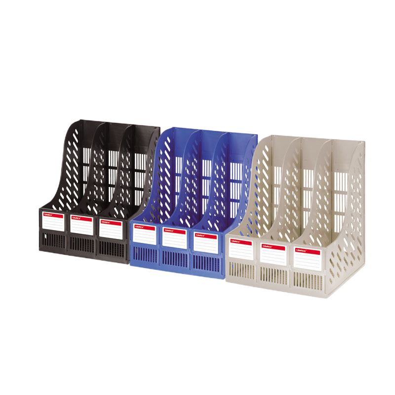 悠米 耐用型三联文件框 B13011D 黑 单个装