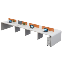 华立伟办公桌八人位+柜套