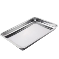 山水本色 特厚不锈钢方盘蒸饭盘蒸箱托盘 60*40*4.8cm 个